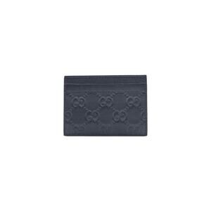 Gucci Guccissima GG Leather Card Holder Wallet Black - Preowned